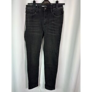 Vervet Haylie Washed Black High Rise Skinny Jeans Minimalist Grunge Size 29